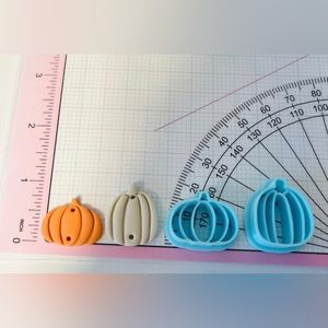 Pumpkin shape polymer clay cutters (earrings not included)